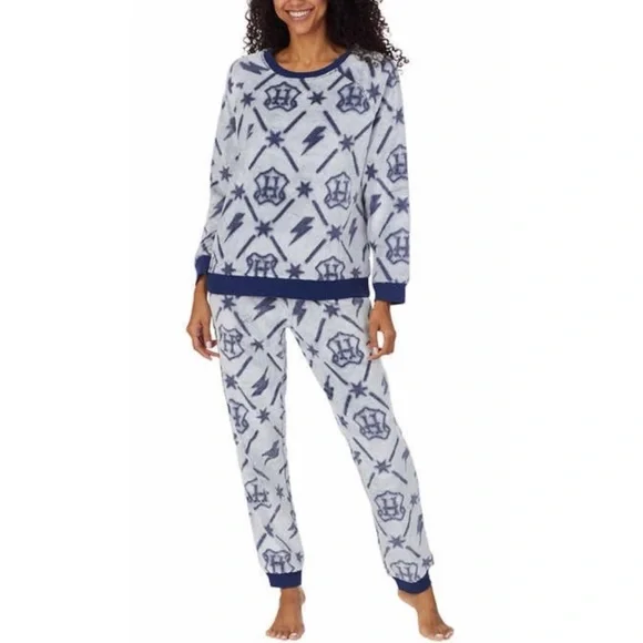 HARRY POTTER • Blue 2-Piece Fleece Jogger Pajama Lounge Set, XL - Picture 16 of 16